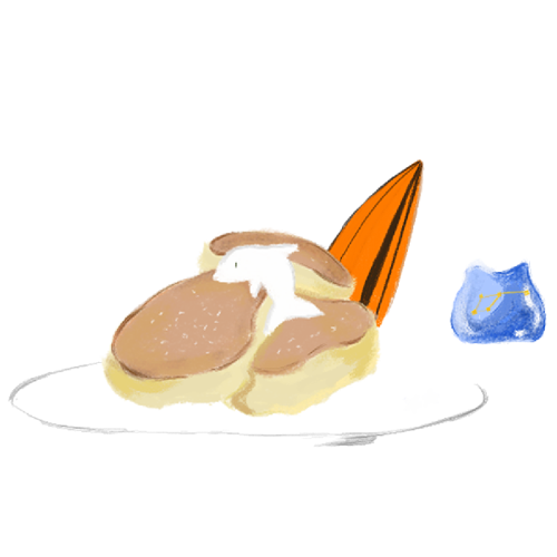 星海シロップのイルカ座パンケーキ